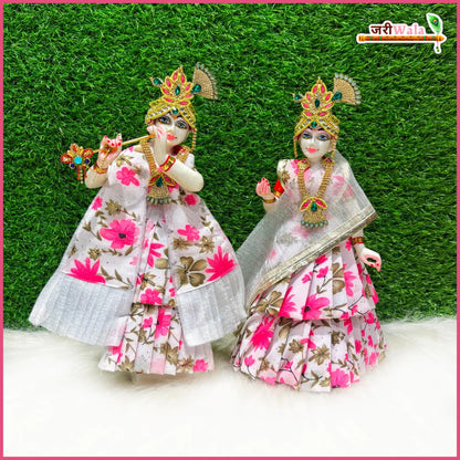 Cotton Frill Floral Print Jugal Jodi Poshak