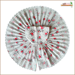 Blended Cotton Thread Work White Laddu Gopal Poshak