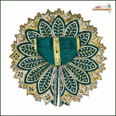 Blended Thread Moti Work Dark Green Laddu Gopal Poshak