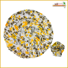 Cotton Frill Floral Print Laddu Gopal Poshak With Pagdi & Patka