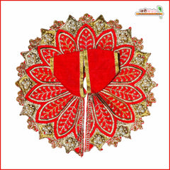 Blended Thread Moti Work Red Laddu Gopal Poshak