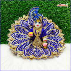 Blended Thread Moti Work Dark Violet Laddu Gopal Poshak