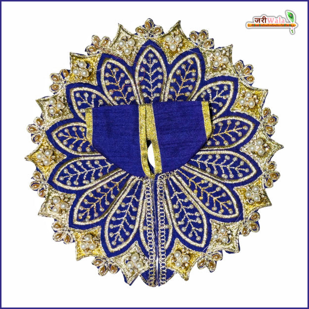 Blended Thread Moti Work Dark Violet Laddu Gopal Poshak