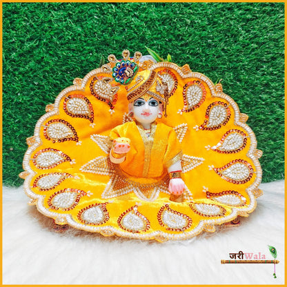 Shaneel Cutdana Moti Work Yellow Laddu Poshak
