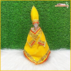 Cotton Thread Lace Work Yellow Sai Baba Poshak