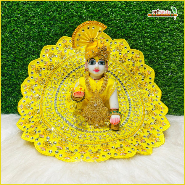 Blended Thread Sitara Stone Work Lemon Laddu Gopal Poshak
