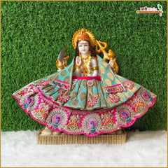 Blended Frill Jarkan Stone Booti Work Multicolor Lehnga Patka
