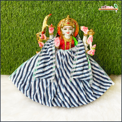 Cotton Color Print Blue Lehnga Patka