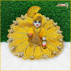 Blended Thread Moti Work Yellow Laddu Gopal Poshak
