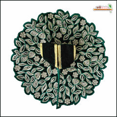 Shaneel Thread Stone Work Dark Green Laddu Gopal Poshak