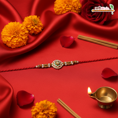 Fancy Handcrafted Antique Moti Work Rakhi