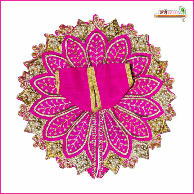 Blended Thread Moti Work Magenta Laddu Gopal Poshak