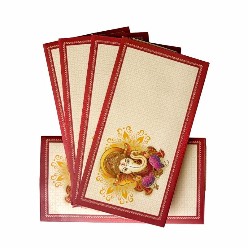 Digital Print Ganesha Shagun Envelopes (Lifafe)