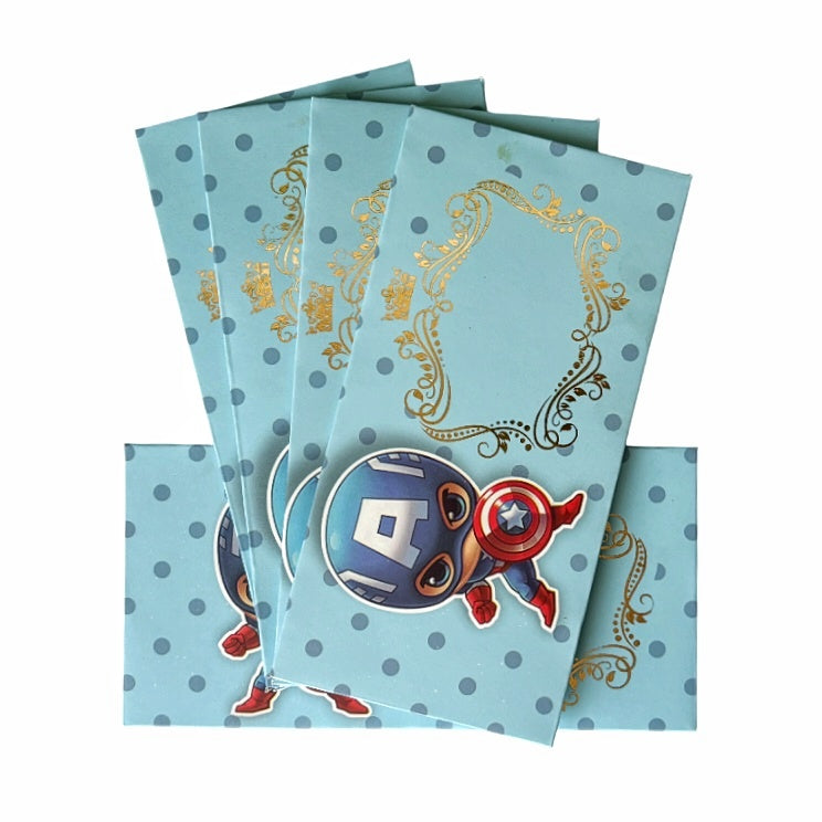 Digital Print Captain America Kids Envelopes (Lifafe)