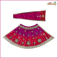 Blended Frill Jarkan Stone Booti Work Multicolor Lehnga Patka