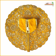 Shaneel Cutdana Sitara Moti Work Yellow Laddu Gopal Poshak