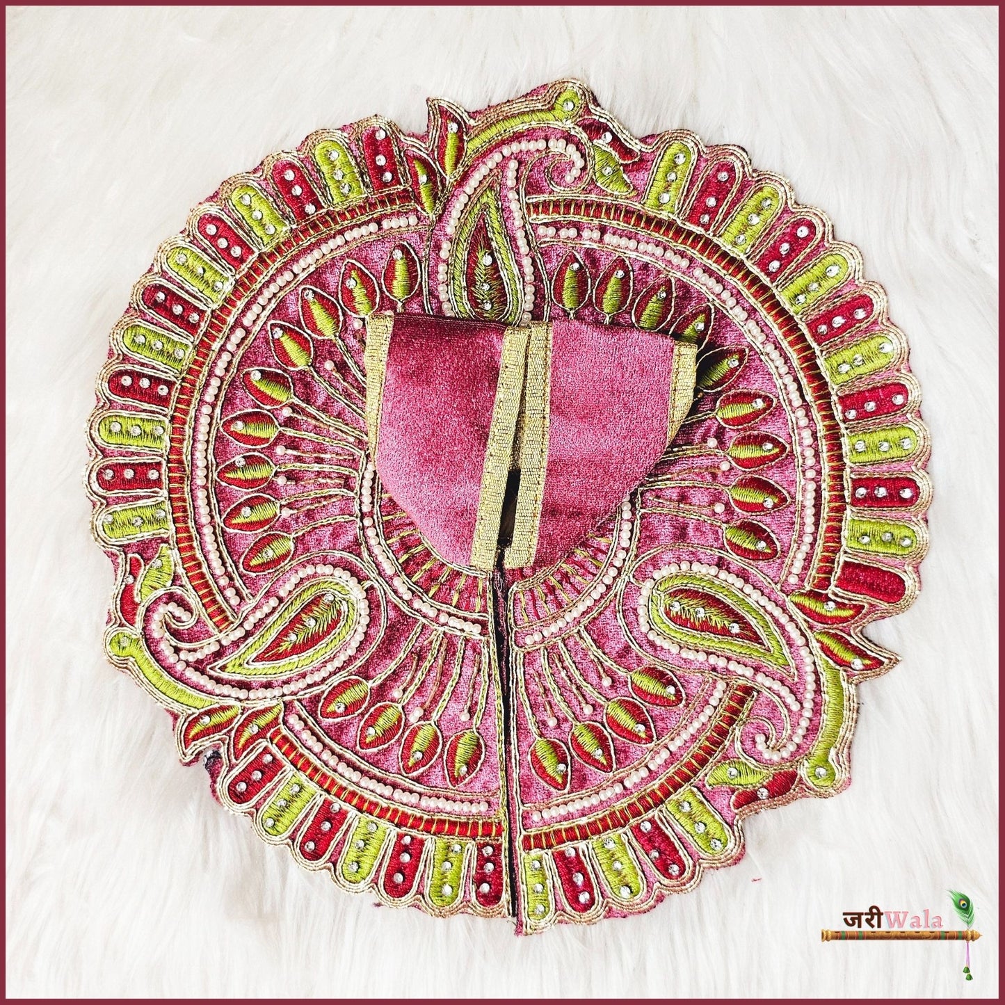 Shaneel Lace Moti Work Multicolor Laddu Poshak