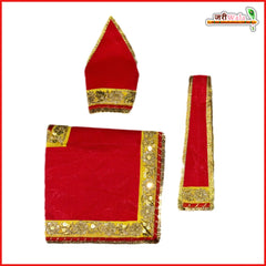 Cotton Thread Lace Work Red Sai Baba Poshak