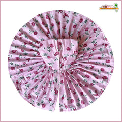 Cotton Floral Print Baby Pink (Multicolor) Laddu Gopal Poshak