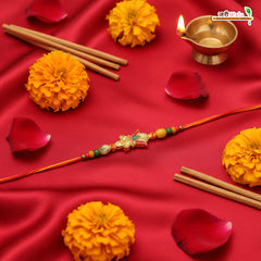 Fancy Handcrafted Kalash Nariyal Rakhi With Roli Chawal
