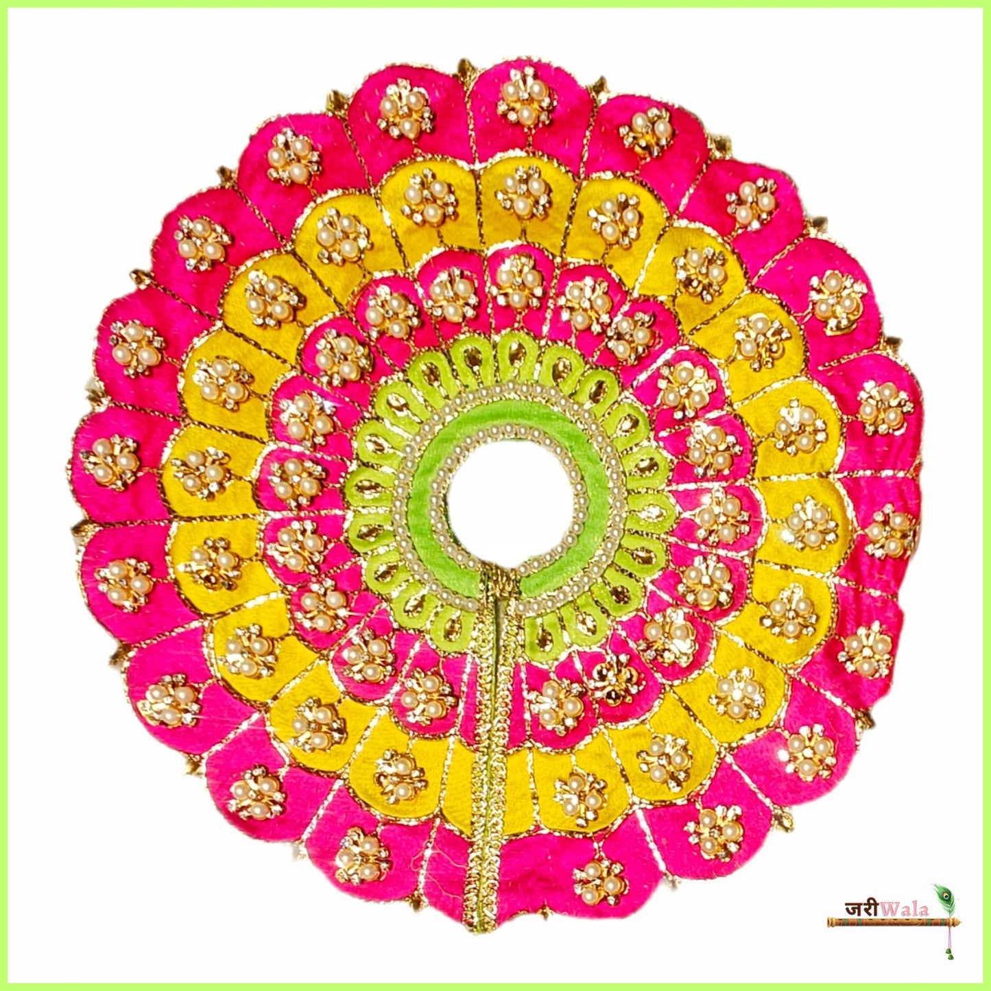 Blended Thread Pearl Work Multicolor Poshak