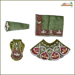 Blended Frill Thread Sitara Moti Work Multicolor Jugal Jodi Poshak