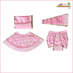 Blended Thread Lace Work Baby Pink Jugal Jodi Poshak