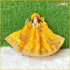 Blended Thread Sitara Work Yellow Lehnga Patka