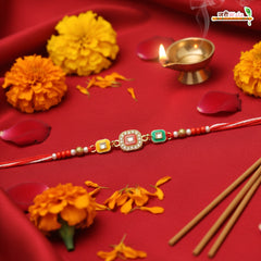 Fancy Handcrafted Kundan Rakhi