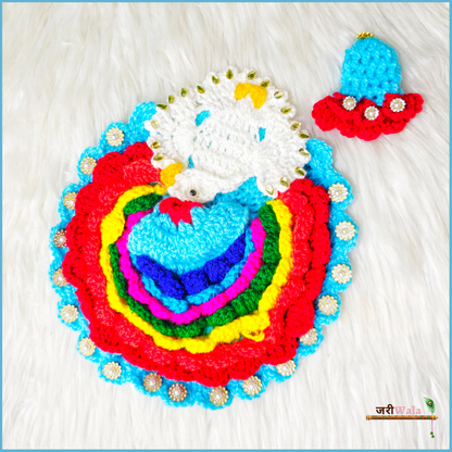 Woolen Fancy Multicolor Laddu Poshak With Cap