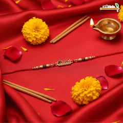 Fancy Handcrafted Bro Metal Stone Rakhi