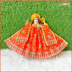 Blended Thread Sitara Work Orange Lehnga Patka