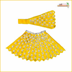 Blended Sitara Stone Work Yellow Lehnga Patka