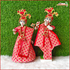 Cotton Floral Print Red Jugal Jodi Poshak