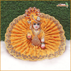 Shaneel Thread Sitara Stone Work Yellow Laddu Gopal Poshak