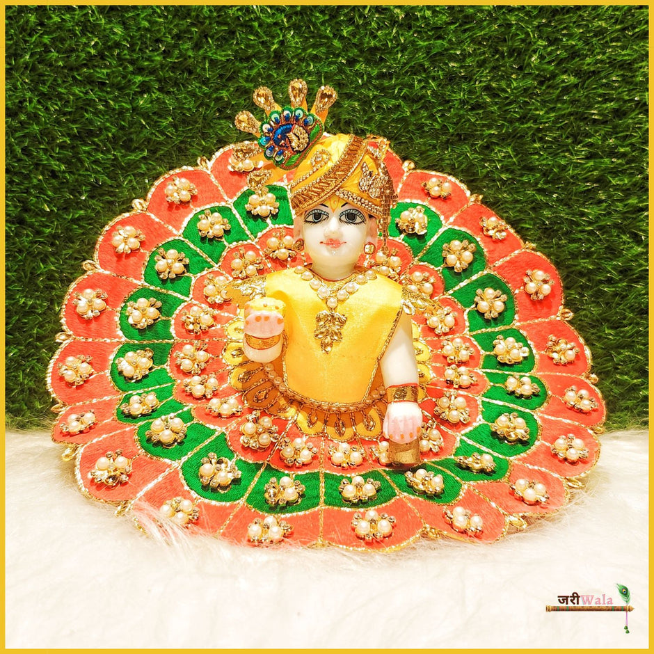 Leaf Printed Pink Summer Poshak For Bal Gopal main image 1