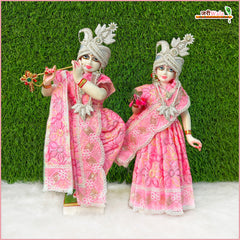 Blended Thread Sitara Lace Work Baby Pink Jugal Jodi Poshak