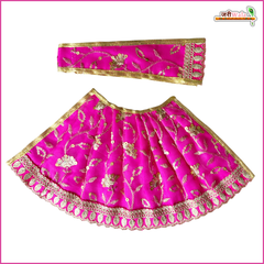 Blended Thread Sitara Work Magenta Lehnga Patka
