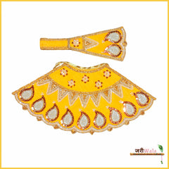 Shaneel Cutdana Moti Work Yellow Lehnga Patka