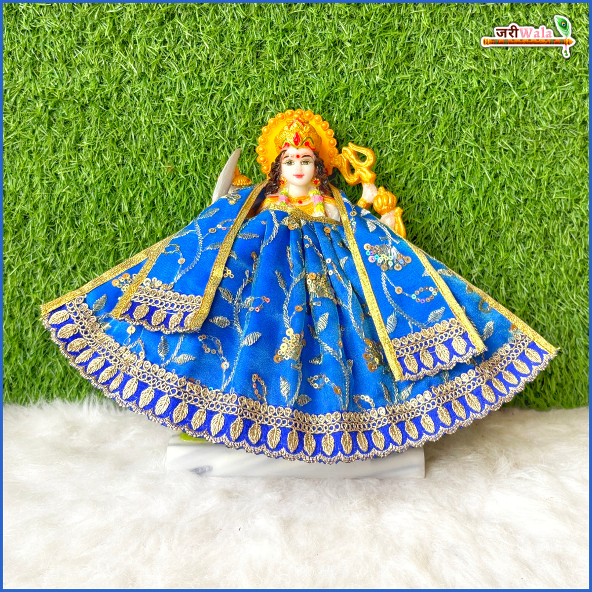 Blended Thread Sitara Work Blue Lehnga Patka