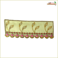 Thread Sitara Stone Work Lemon Small Chunri