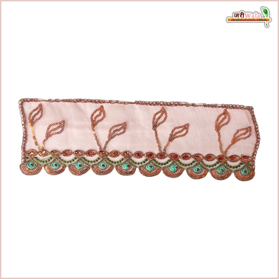 Thread Sitara Stone Work Peach Small Chunri