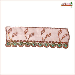 Thread Sitara Stone Work Peach Small Chunri