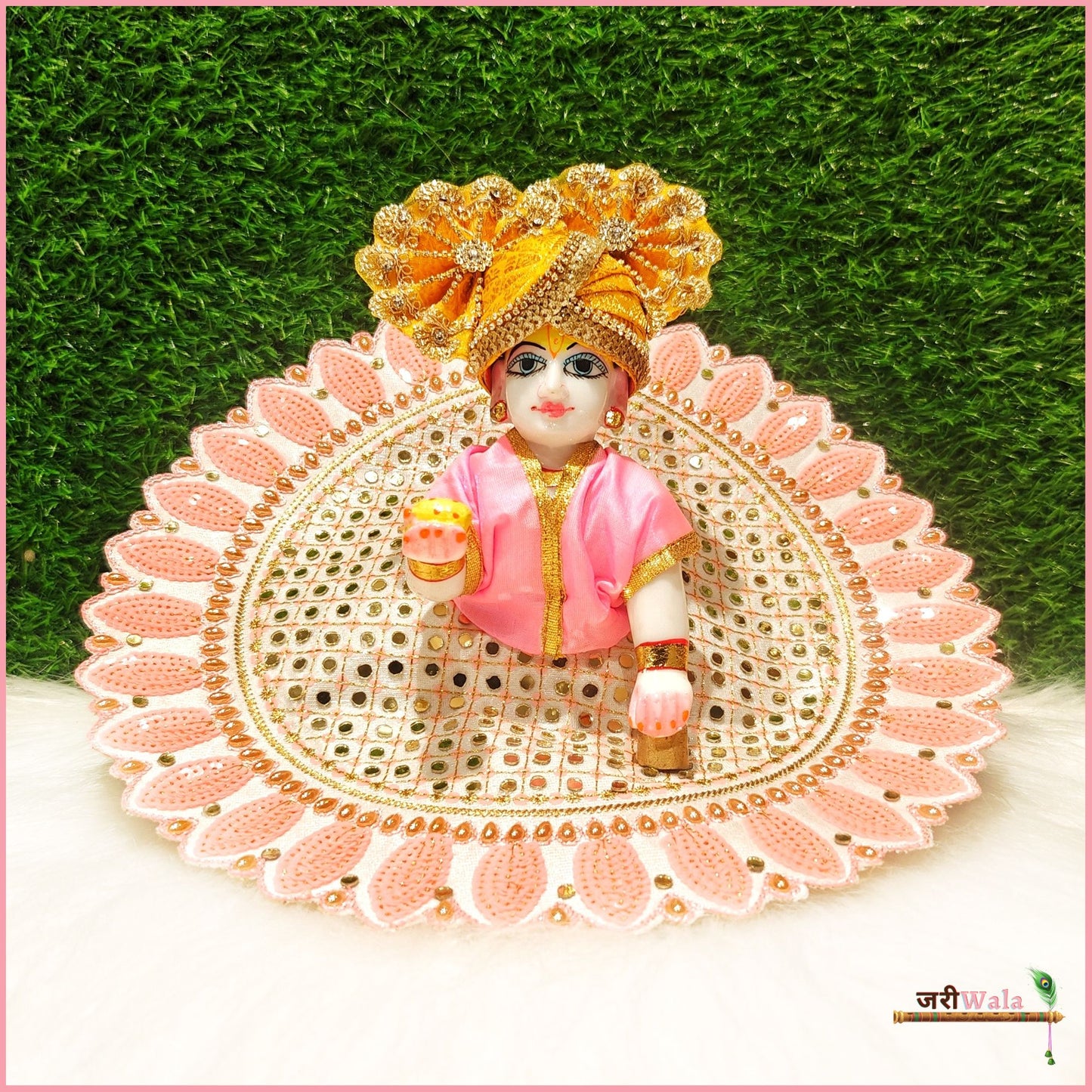 Blended Thread Sitara Work Baby Pink Poshak