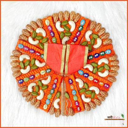 Blended Frill Plastic Dry Fruit Work Orange Poshak