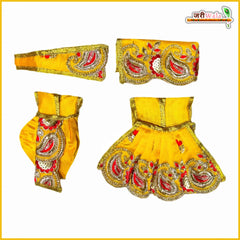 Blended Thread Sitara Work Yellow Jugal Jodi Poshak