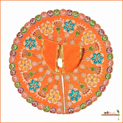 Shaneel Cutdana Moti Work Orange Laddu Poshak