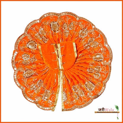 Shaneel Thread Sitara Work Orange Laddu Poshak