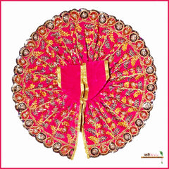 Shaneel Thread Cutdana Work Magenta Laddu Gopal Poshak