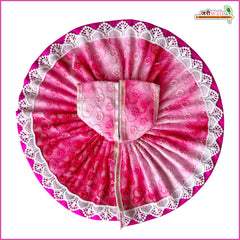 Blended Thread Lace Work Magenta Laddu Gopal Poshak